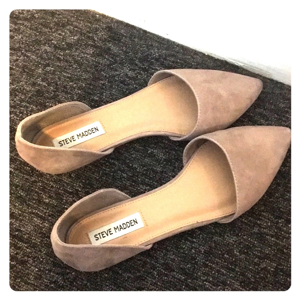 Steve Madden Grey Suede Genius Flats
